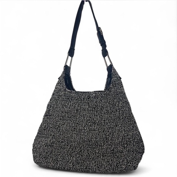 Faded Glory Black and White Women's Shoulder Bag - Picture 1 of 4